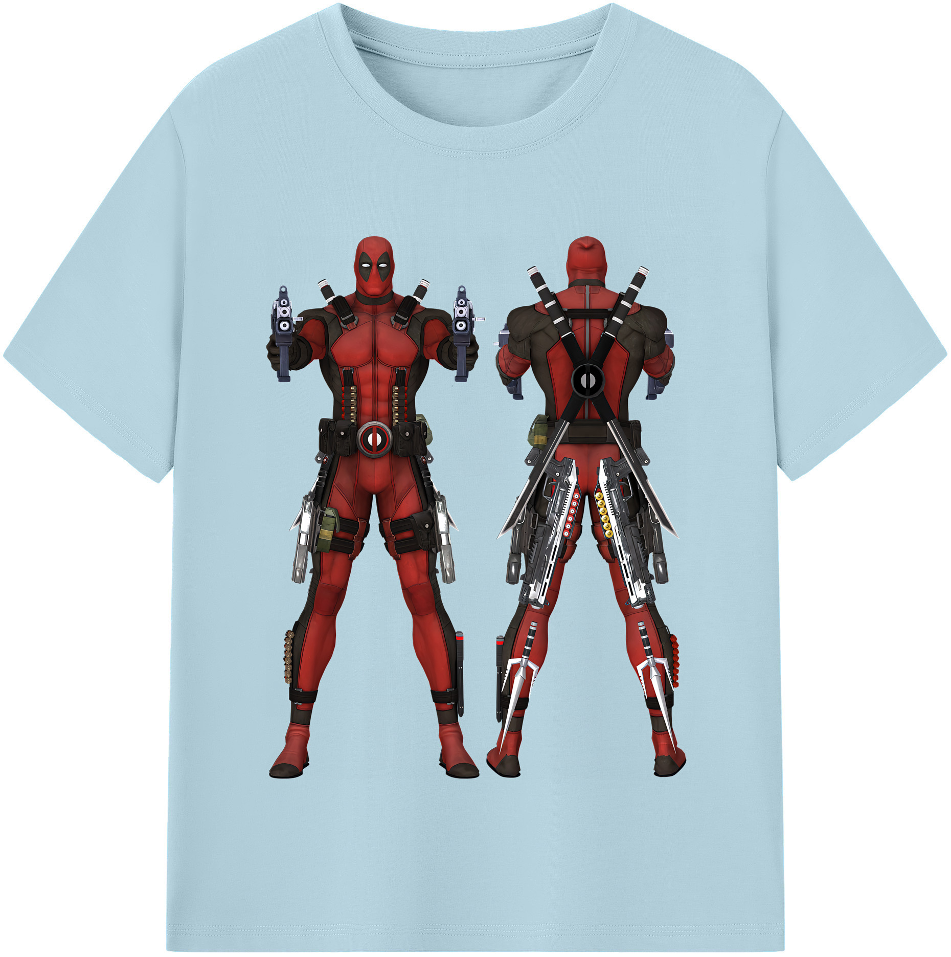 （画像用） Deadpool デッドプール 綿100％半袖Tシャツ（フロントプリント）